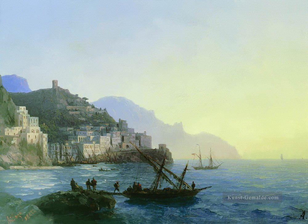 Ansicht amalfi 1865 Verspielt Ivan Aivazovsky russisch Ölgemälde